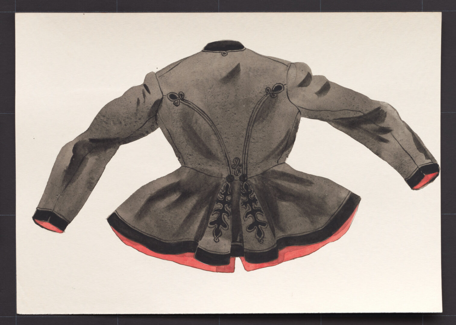 Kresba – kabátik ženský svadobný