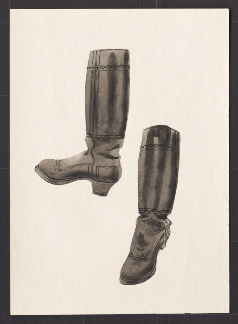 Kresba – čižmy ženské