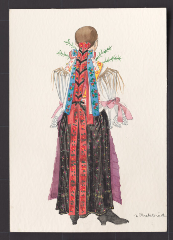 Kresba – odev dievčenský sviatočný