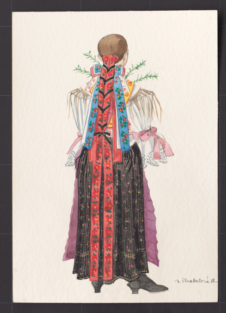 Kresba – odev dievčenský sviatočný