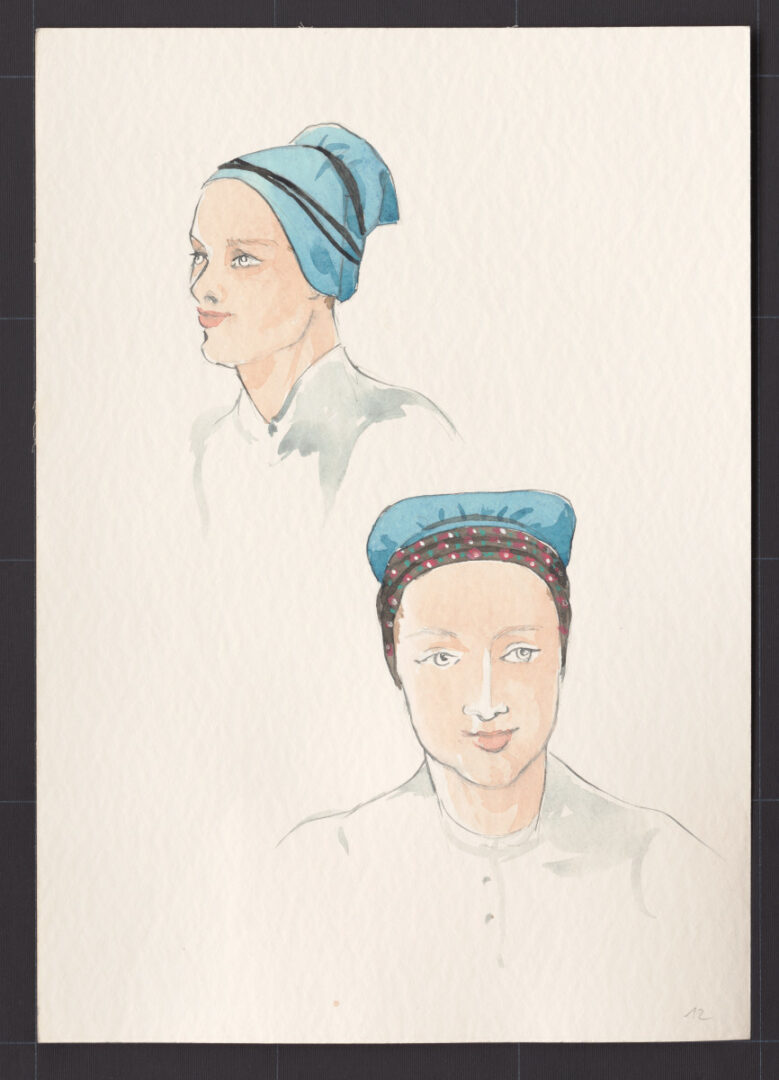 Kresba – čepiec – úprava pod vrchný čepiec