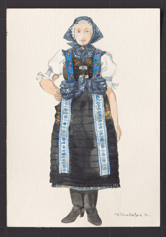 Kresba – odev ženský sviatočný