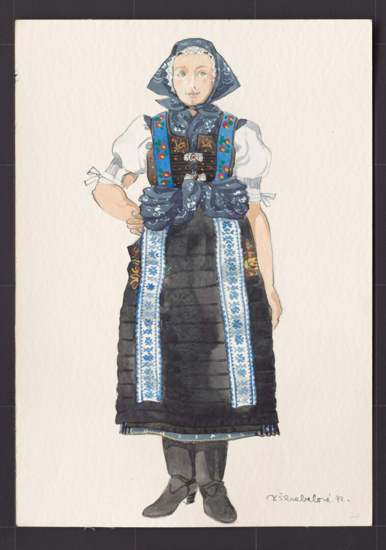 Kresba – odev ženský sviatočný