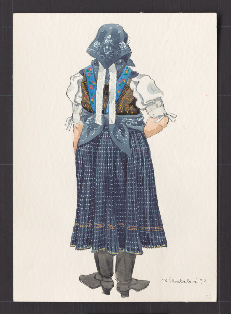 Kresba – odev ženský sviatočný