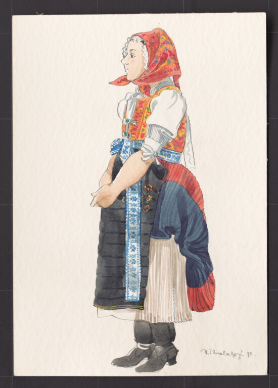 Kresba – odev ženský sviatočný