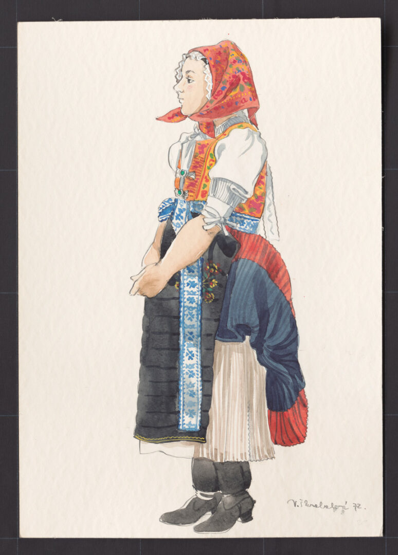 Kresba – odev ženský sviatočný