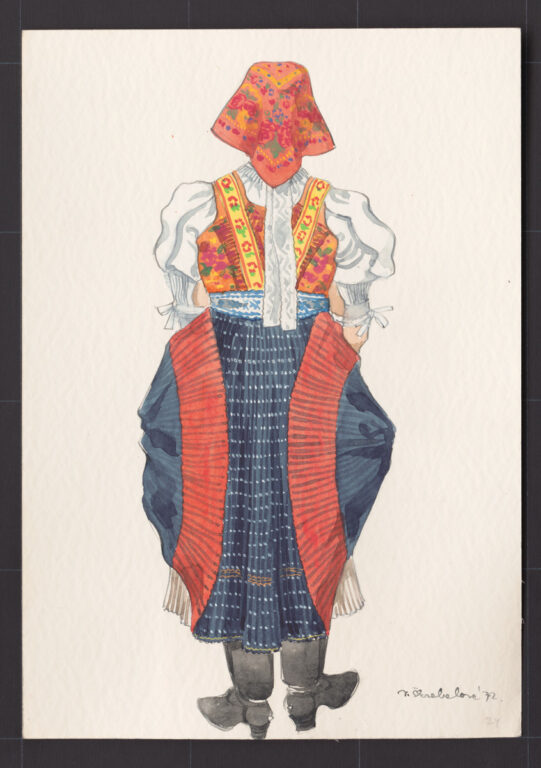 Kresba – odev ženský sviatočný