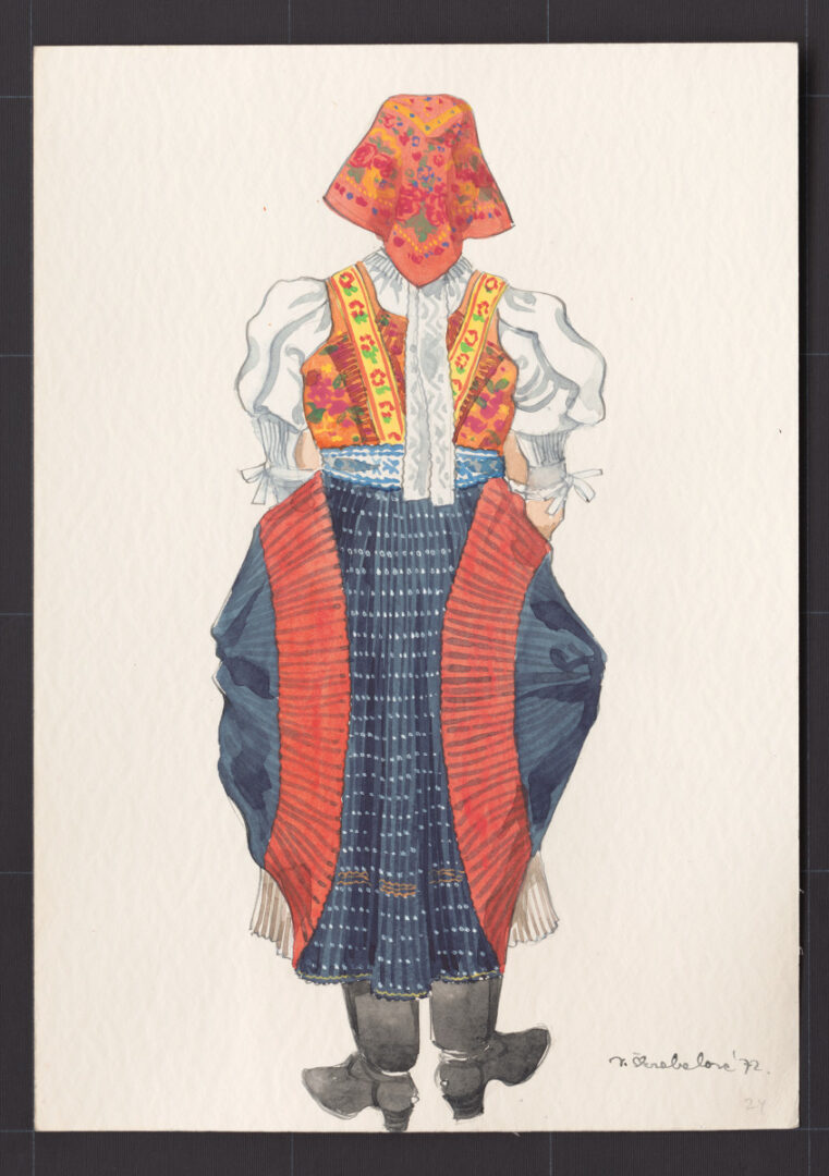 Kresba – odev ženský sviatočný