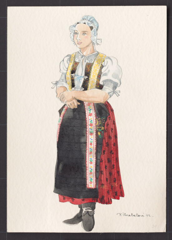 Kresba – odev ženský sviatočný