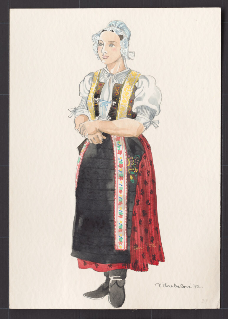 Kresba – odev ženský sviatočný