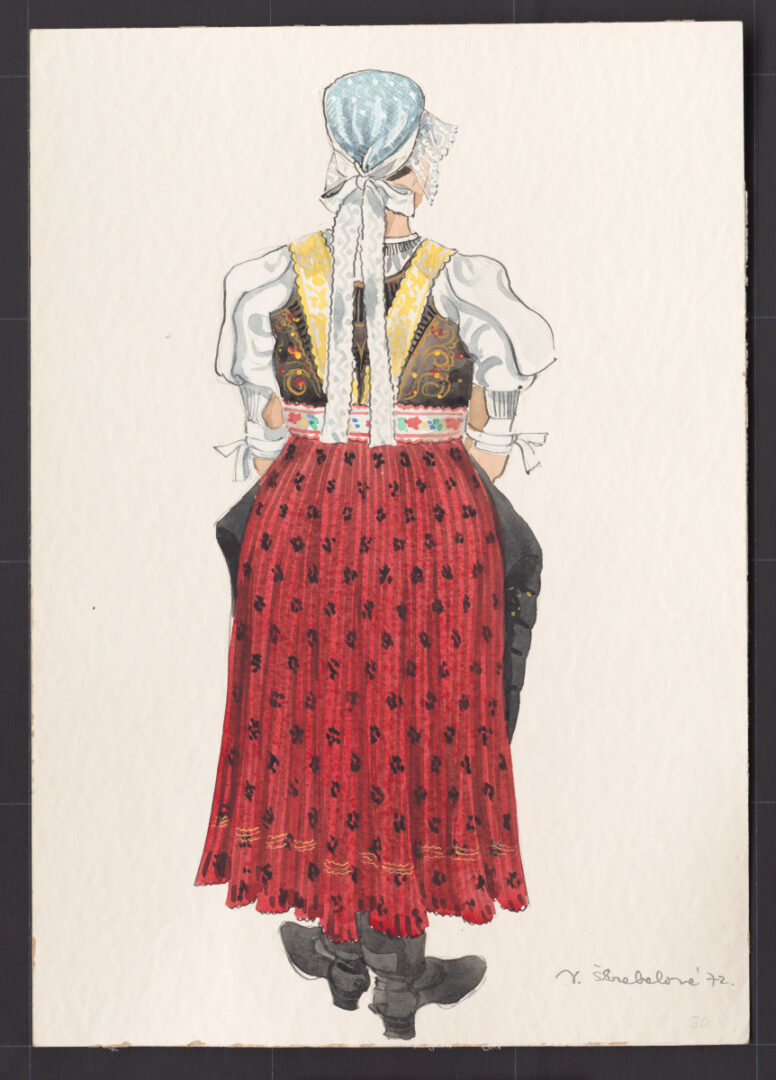 Kresba – odev ženský sviatočný