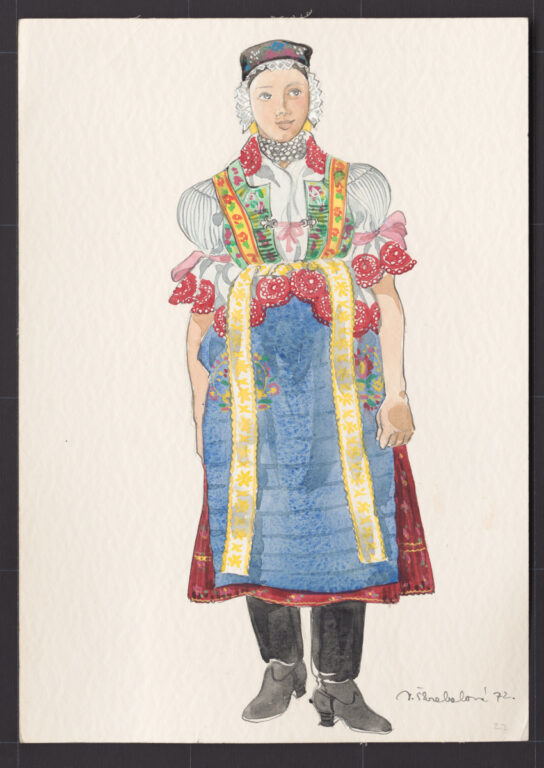 Kresba – odev ženský slávnostný