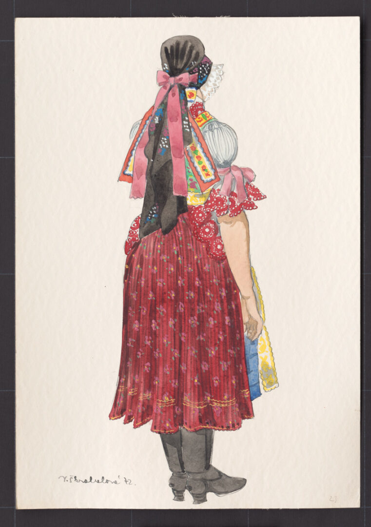 Kresba – odev ženský slávnostný