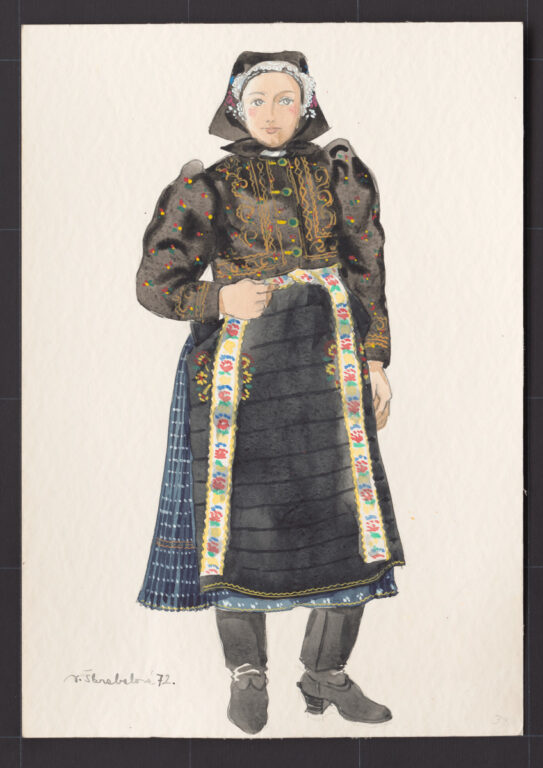 Kresba – odev ženský zimný