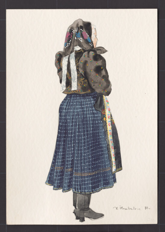 Kresba – odev ženský zimný