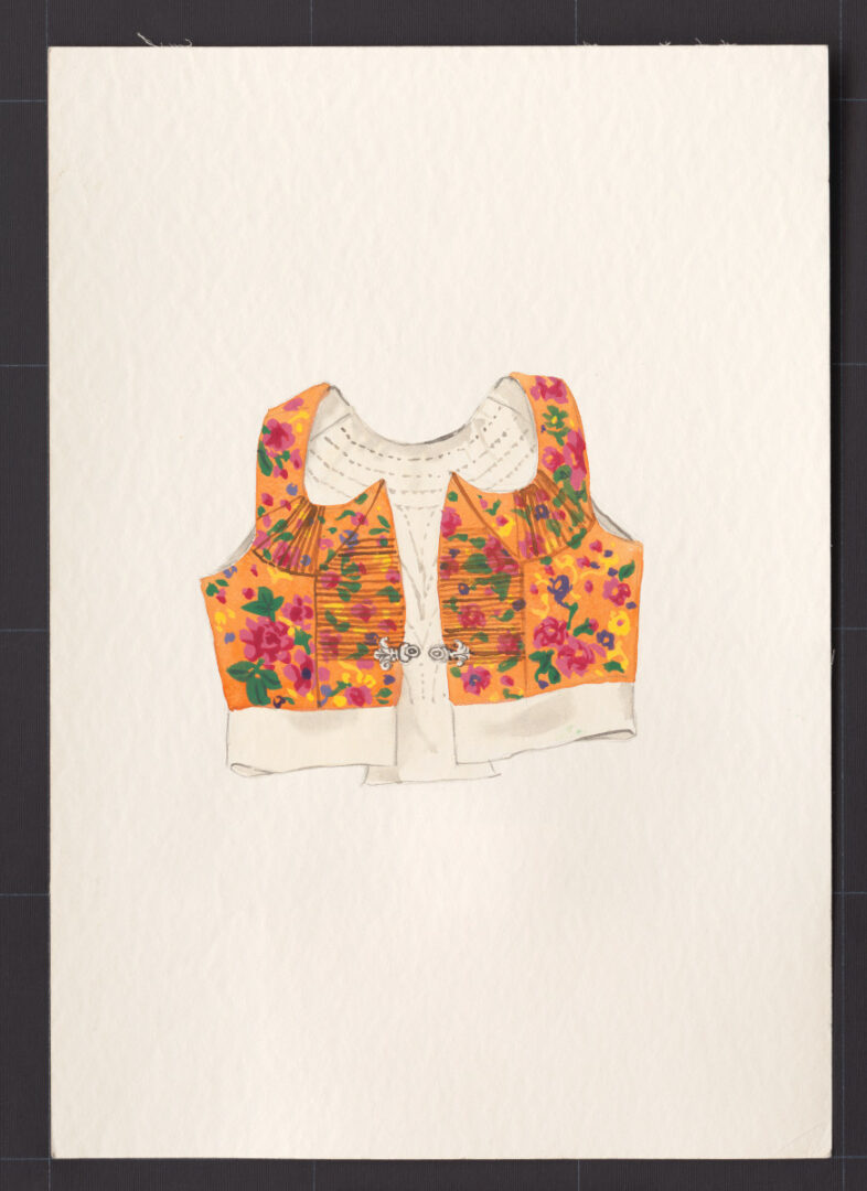 Kresba – živôtik ženský kašmírový