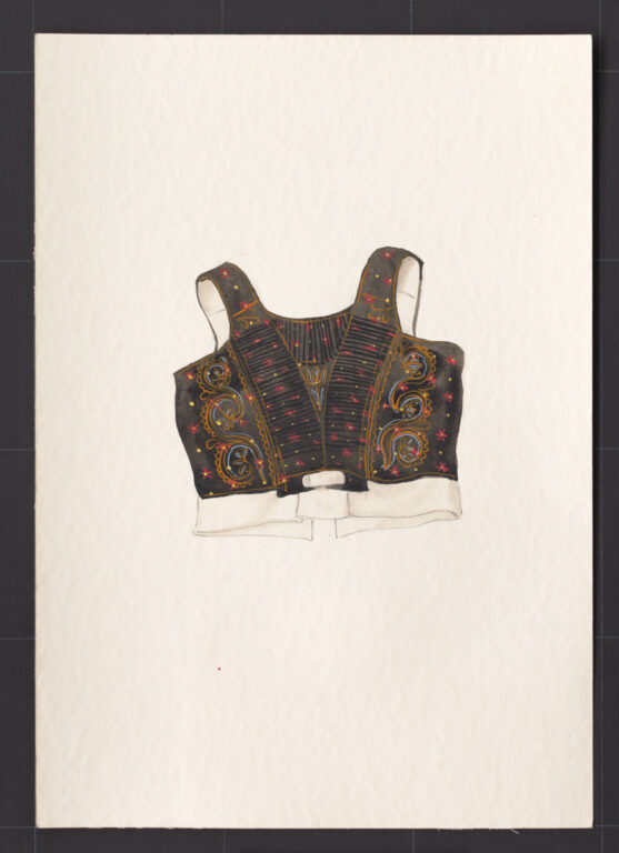 Kresba – živôtik ženský zamatový