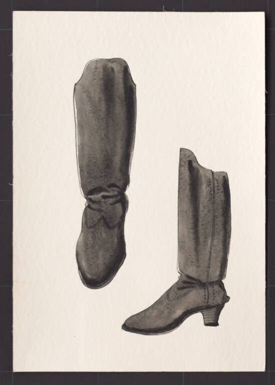 Kresba – čižmy ženské