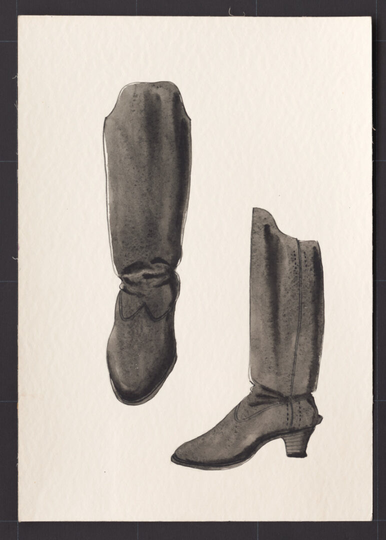 Kresba – čižmy ženské
