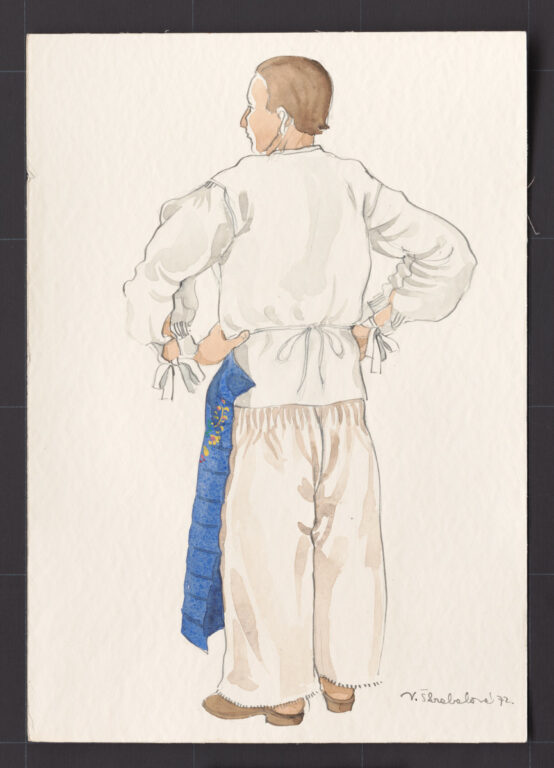 Kresba – odev mládenecký sviatočný