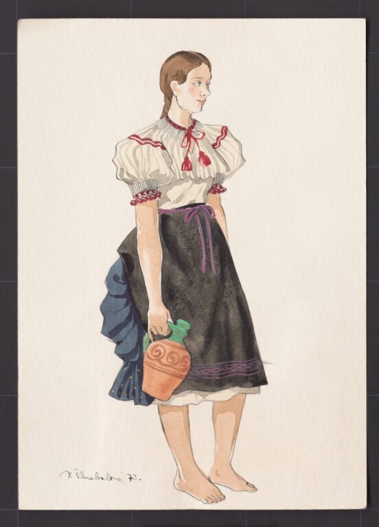 Kresba – odev dievčenský pracovný