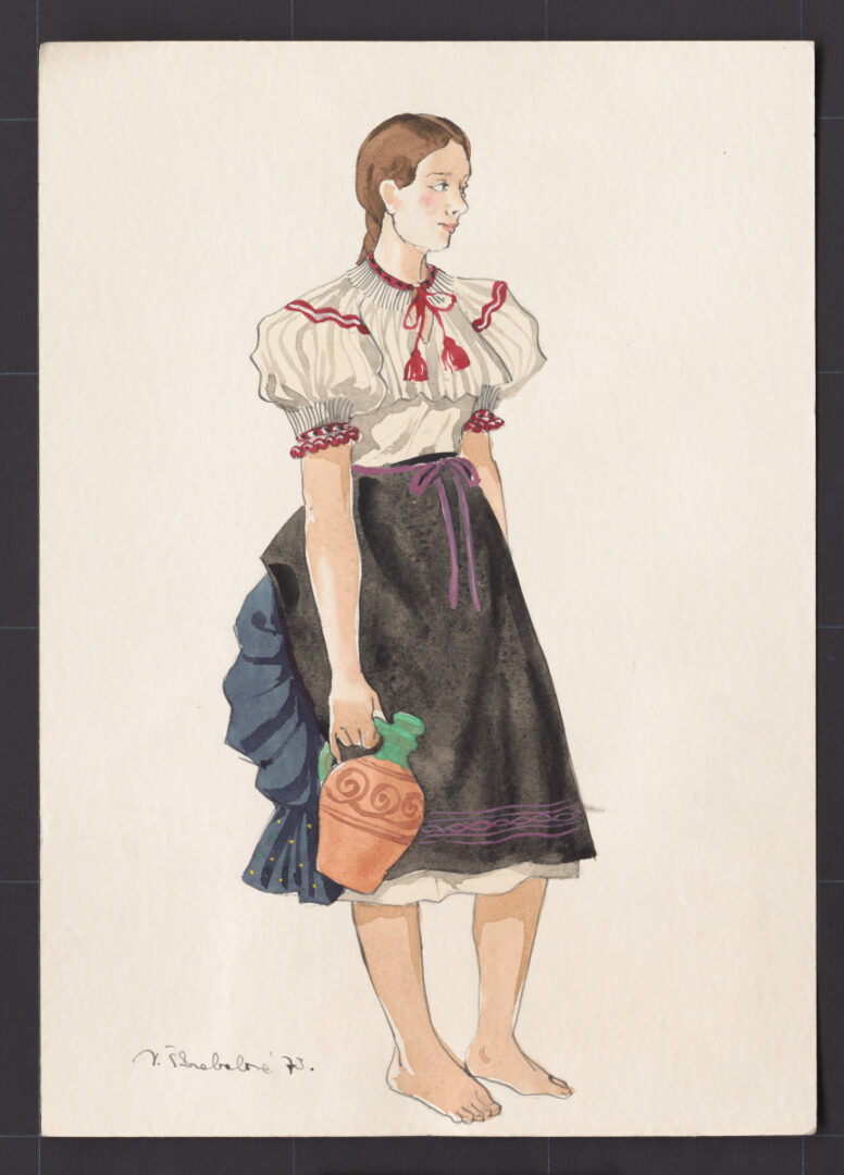 Kresba – odev dievčenský pracovný