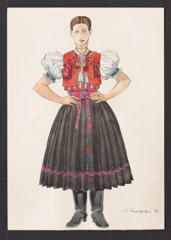 Kresba – odev dievčenský na tanec