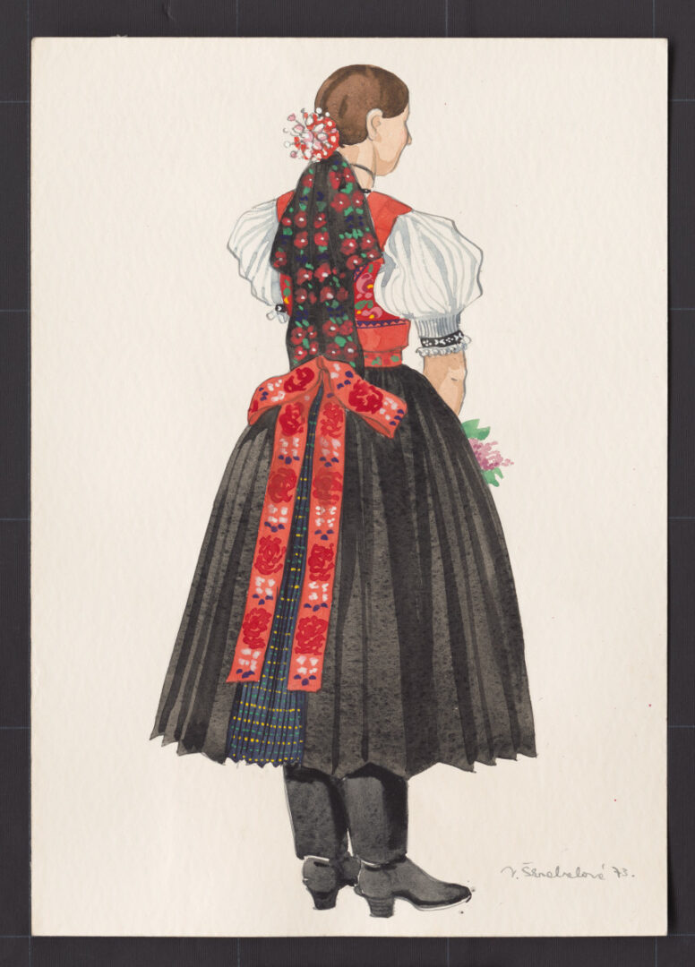 Kresba – odev dievčenský sviatočný