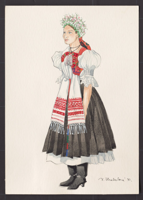 Kresba – odev mladuchy