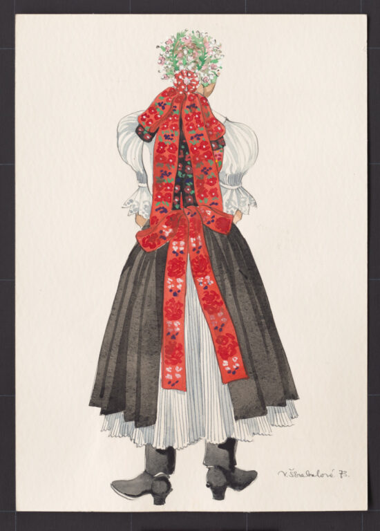 Kresba – odev mladuchy