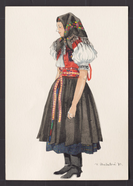 Kresba – odev ženský sviatočný