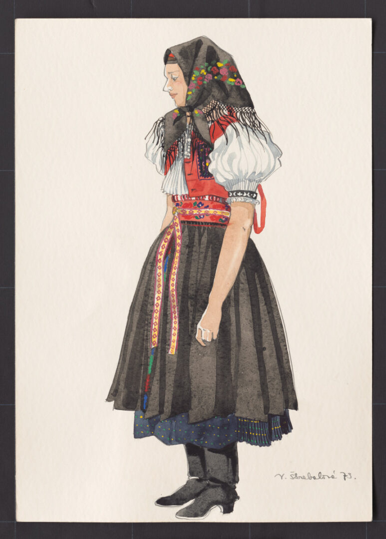 Kresba – odev ženský sviatočný