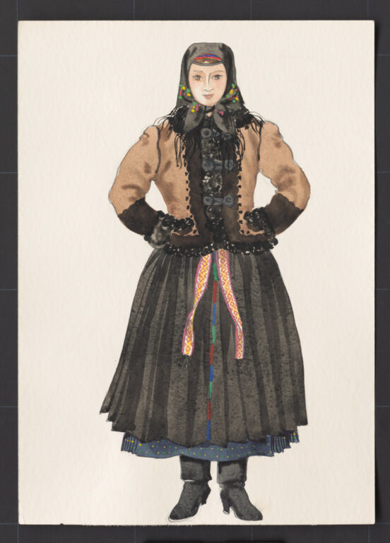 Kresba – odev ženský zimný – novší