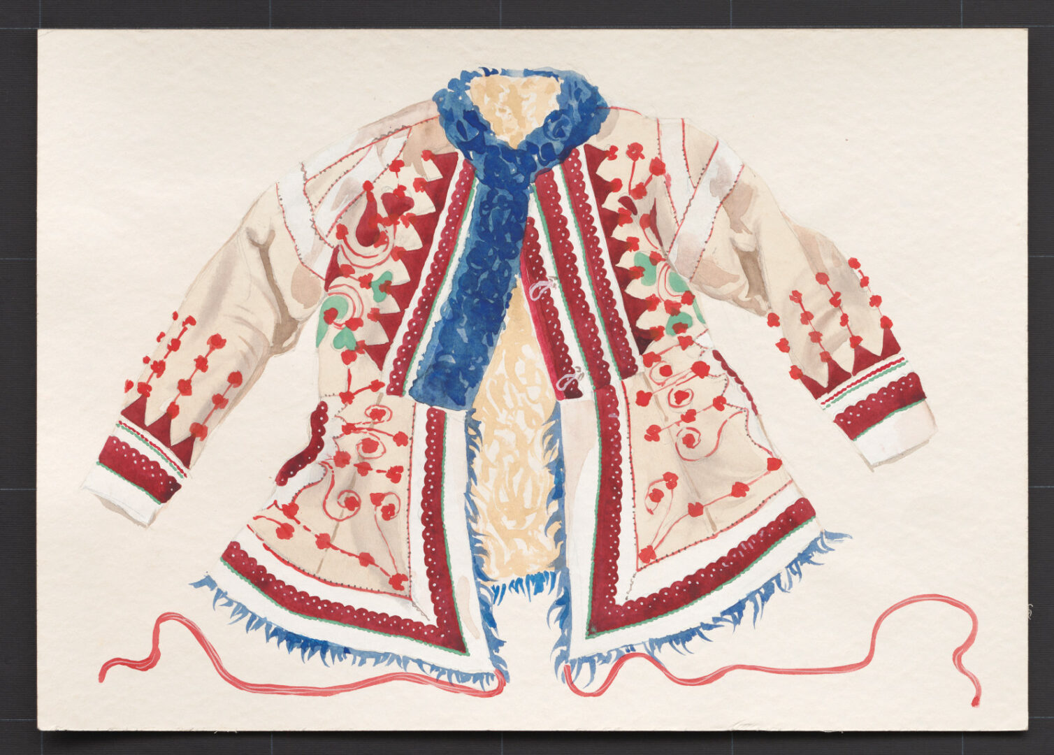 Kresba – kožuch ženský biely