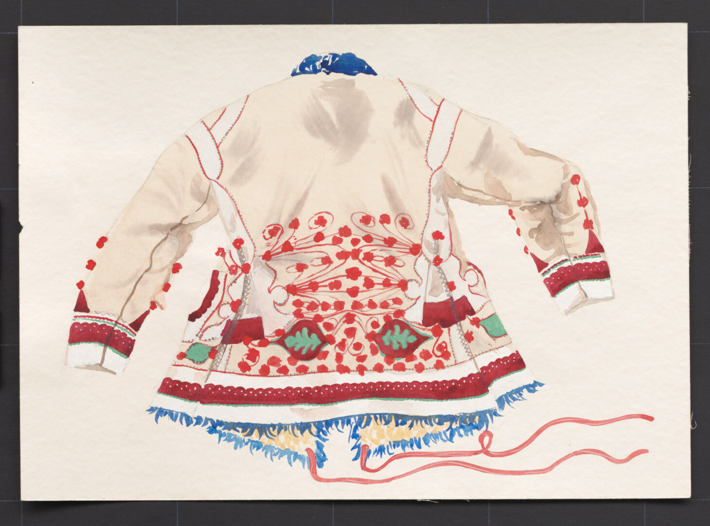 Kresba – kožuch ženský biely