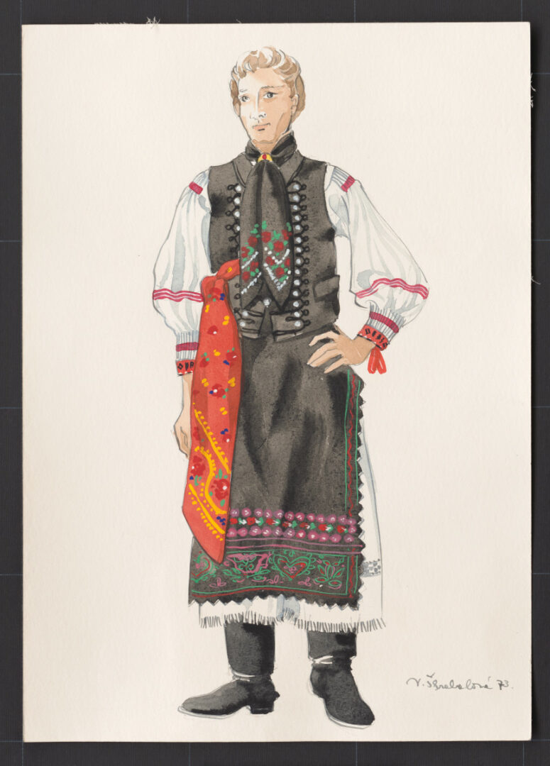 Kresba – odev mládenecký sviatočný