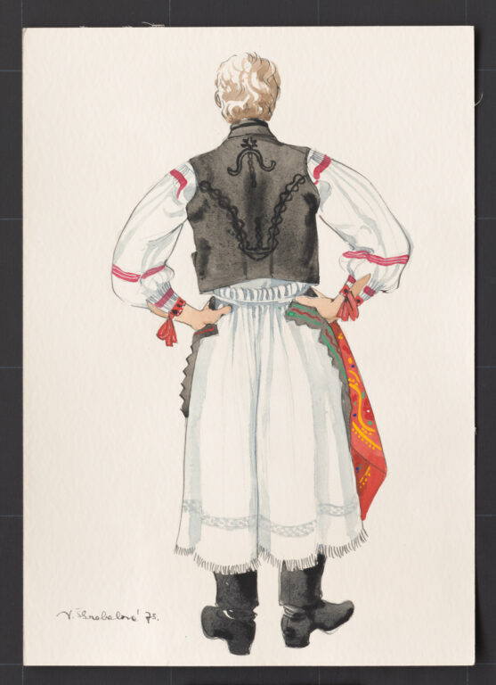 Kresba – odev mládenecký sviatočný