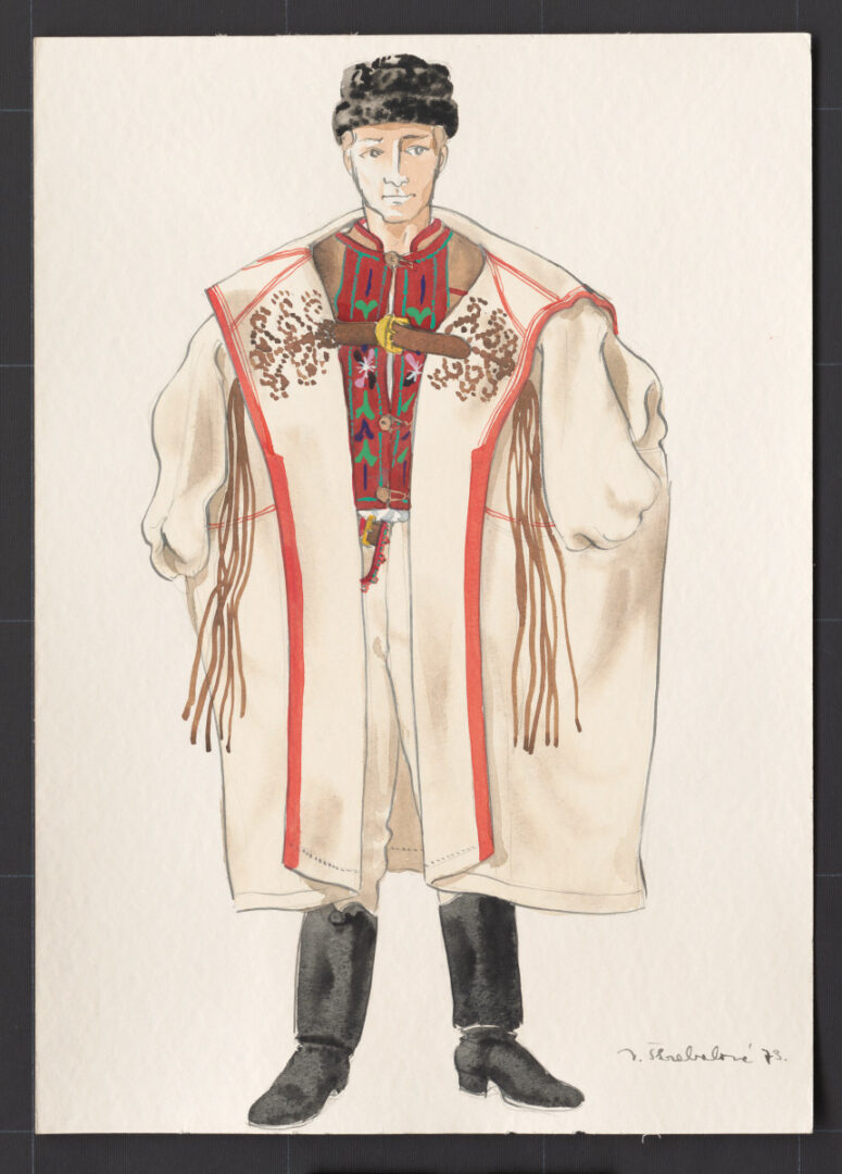 Kresba – muž v halene