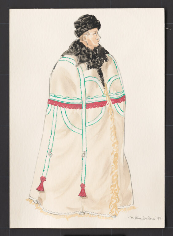 Kresba – muž v kožušinovej bunde