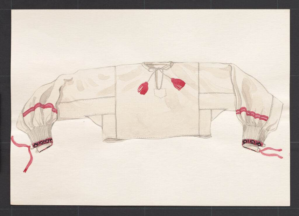 Kresba – košeľa mužská konopná