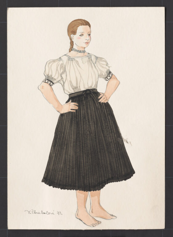 Kresba – odev dievčenský pracovný