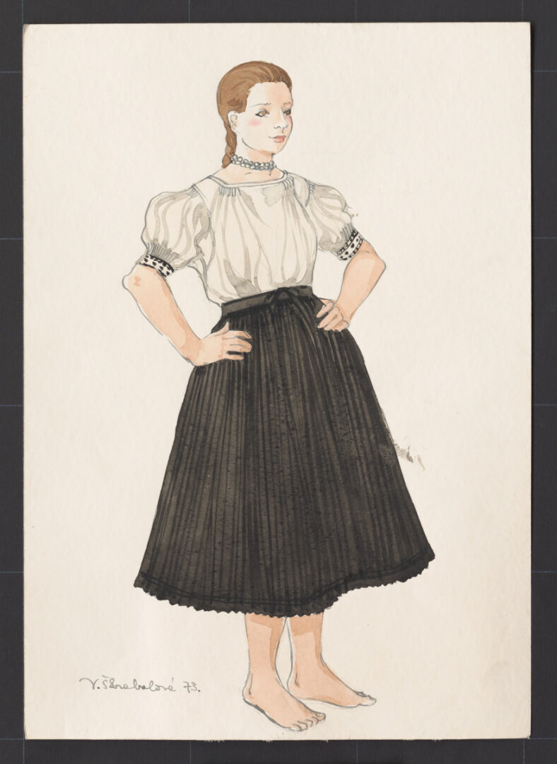 Kresba – odev dievčenský pracovný