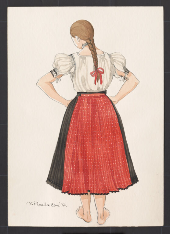 Kresba – odev dievčenský pracovný