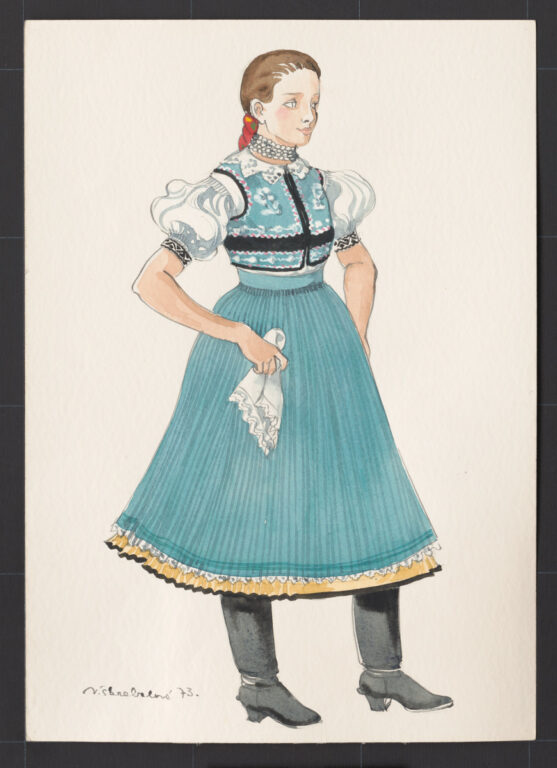 Kresba – odev dievčenský na tanec