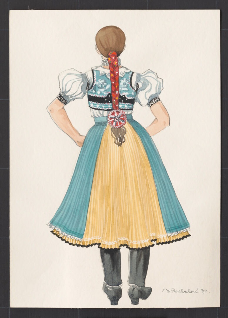 Kresba – odev dievčenský na tanec