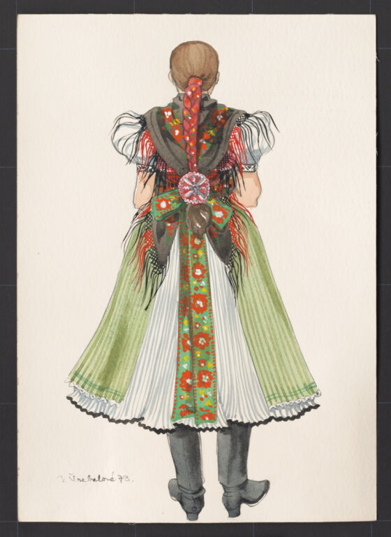 Kresba – odev dievčenský sviatočný