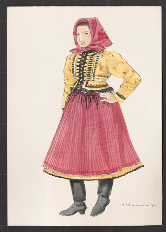 Kresba – odev ženský sviatočný