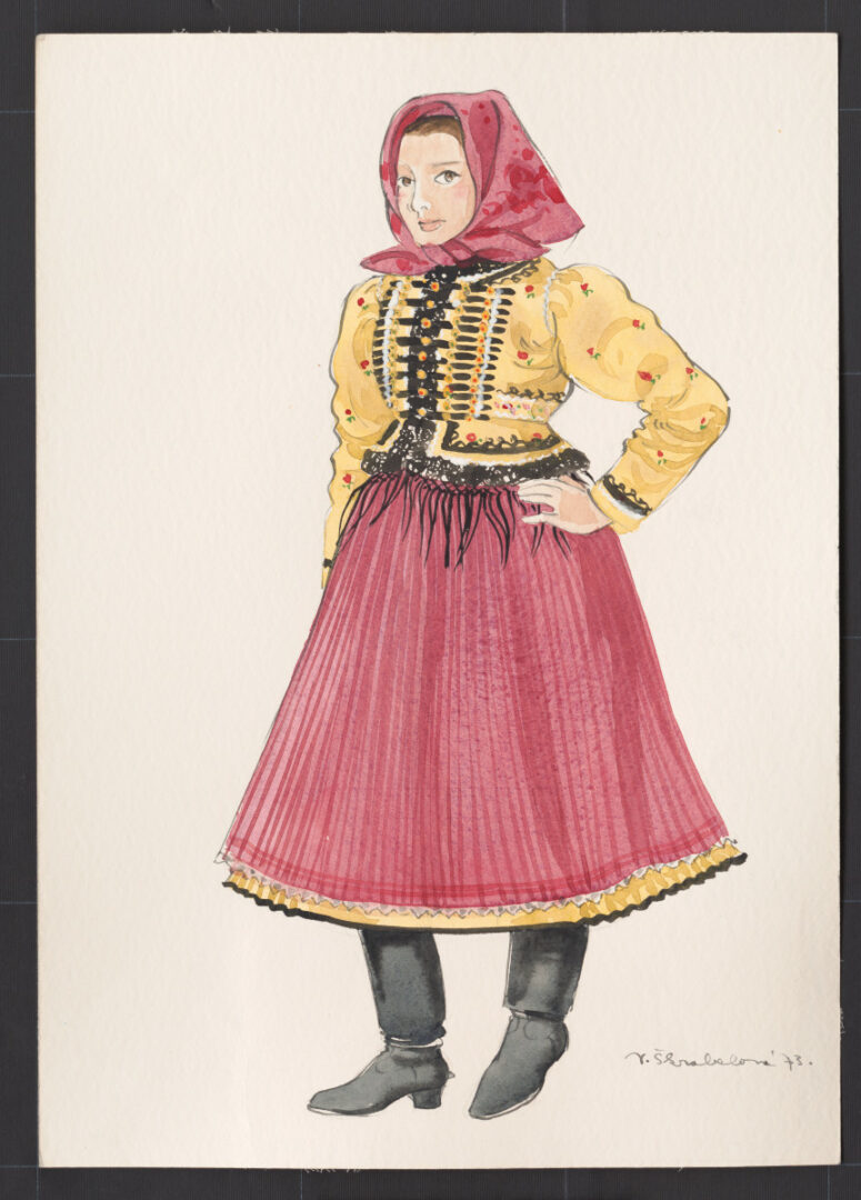 Kresba – odev ženský sviatočný