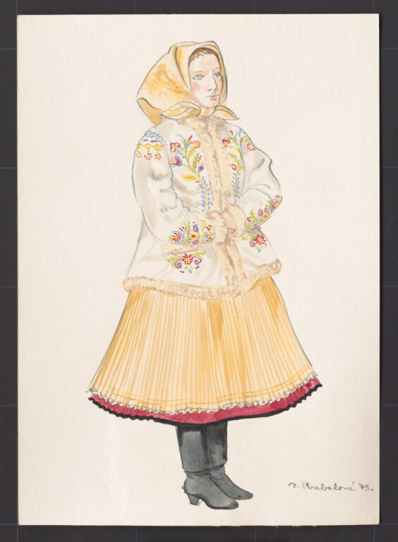 Kresba – odev ženský zimný