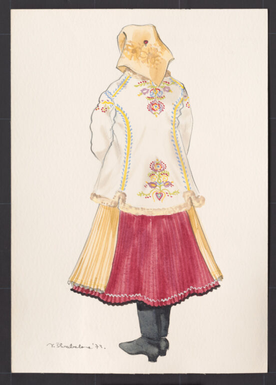 Kresba – odev ženský zimný